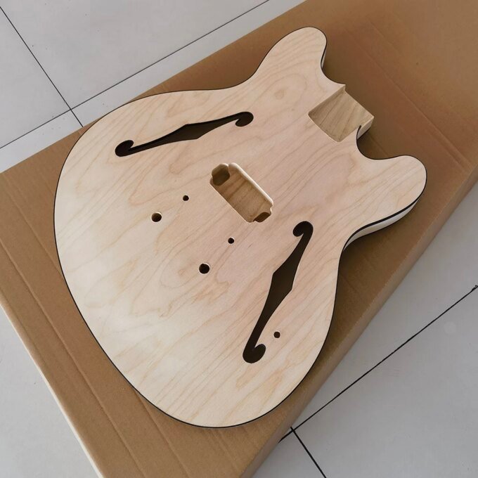 Custom high quality starcaster electric guitar body,black edge,support customization - Image 4