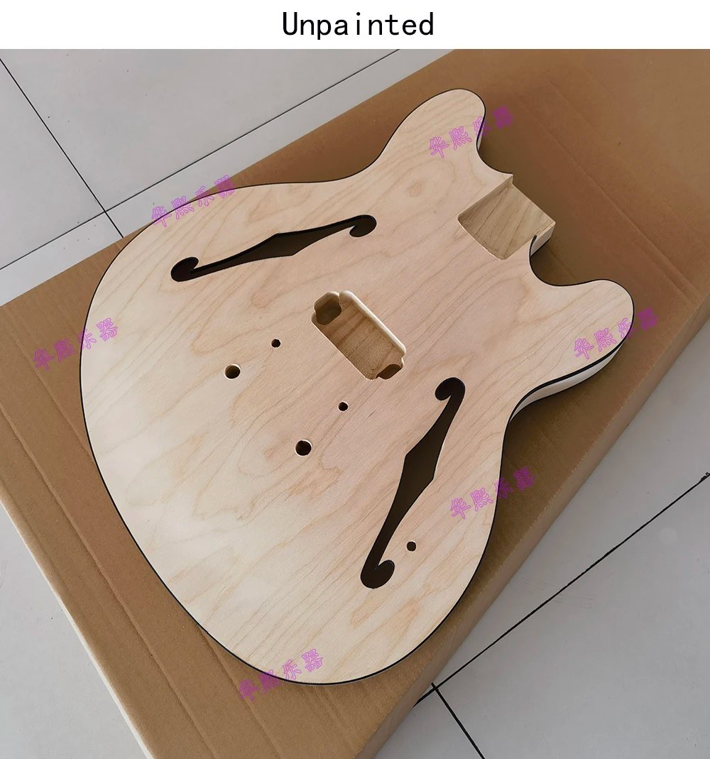 Custom high quality starcaster electric guitar body,black edge,support customization