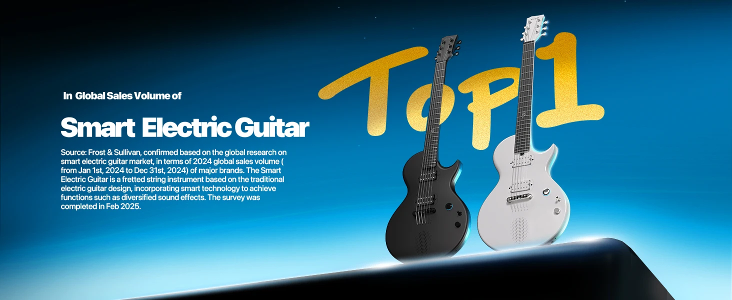Enya Electric Guitar Nova Go Sonic Smart Electric Carbon Fiber Guitarra with Wireless Speaker, Onboard Presets, Charging Cable
