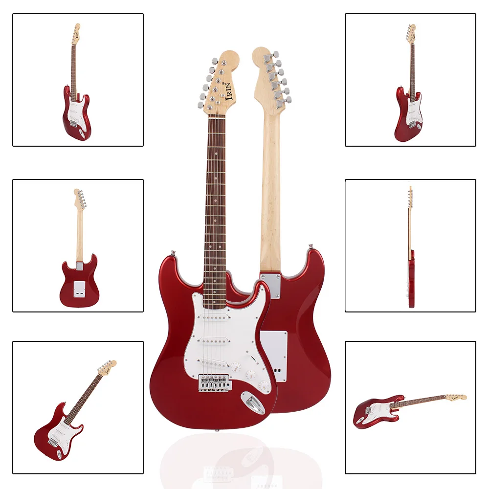 IRIN 6 String Electric Guitar 39 Inch 21 Frets Basswood Body Electric Guitar Guitarra With Bag Amp Capo Guitar Parts Accessories IRIN 6 String Electric Guitar 39 Inch 21 Frets Basswood Body Electric Guitar Guitarra With Bag Amp Capo Guitar Parts Accessories