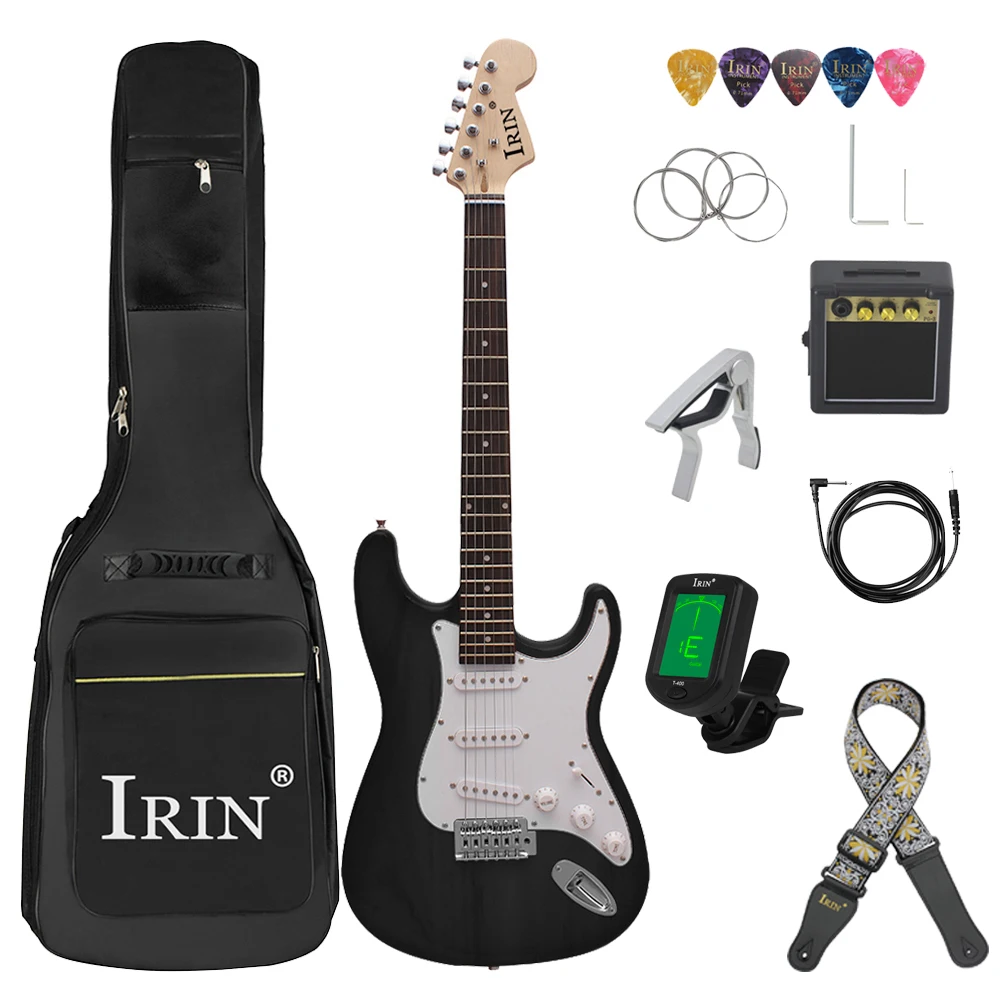 IRIN 6 String Electric Guitar 39 Inch 21 Frets Basswood Body Electric Guitar Guitarra With Bag Amp Capo Guitar Parts Accessories IRIN 6 String Electric Guitar 39 Inch 21 Frets Basswood Body Electric Guitar Guitarra With Bag Amp Capo Guitar Parts Accessories