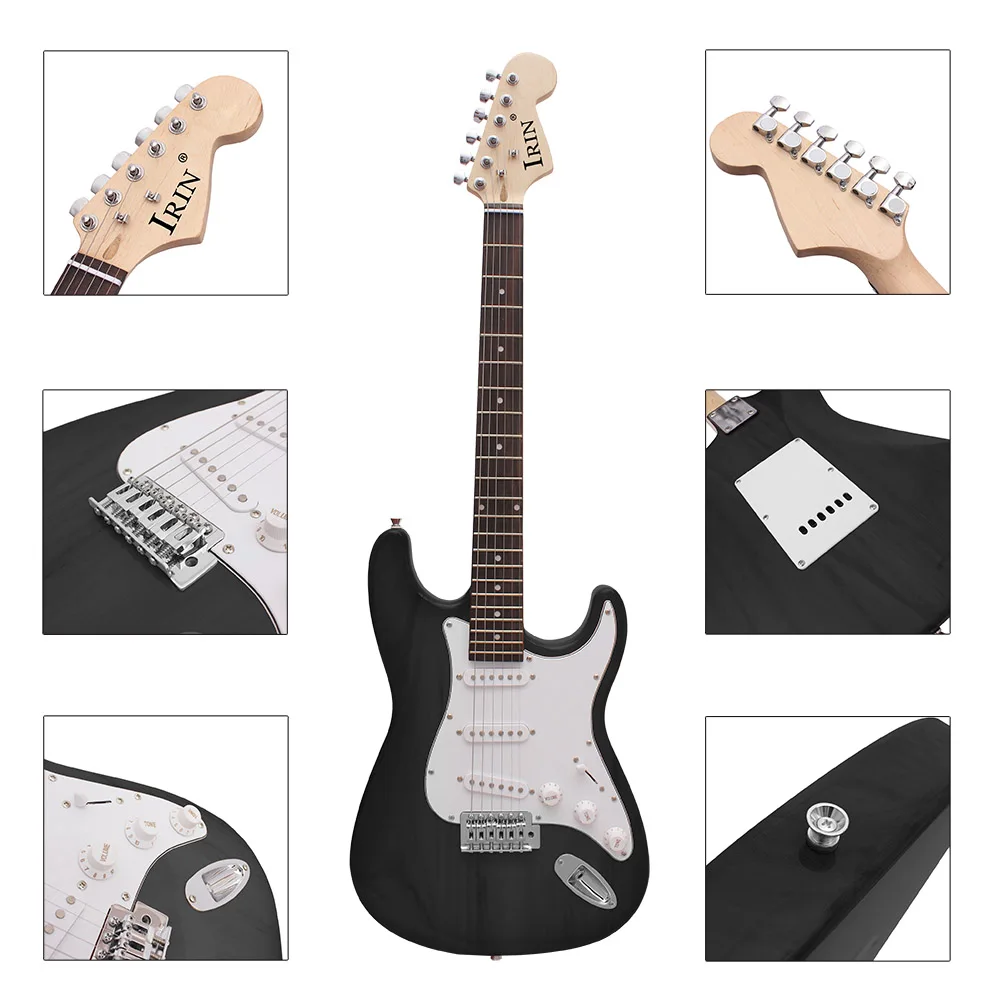 IRIN 6 String Electric Guitar 39 Inch 21 Frets Basswood Body Electric Guitar Guitarra With Bag Amp Capo Guitar Parts Accessories IRIN 6 String Electric Guitar 39 Inch 21 Frets Basswood Body Electric Guitar Guitarra With Bag Amp Capo Guitar Parts Accessories