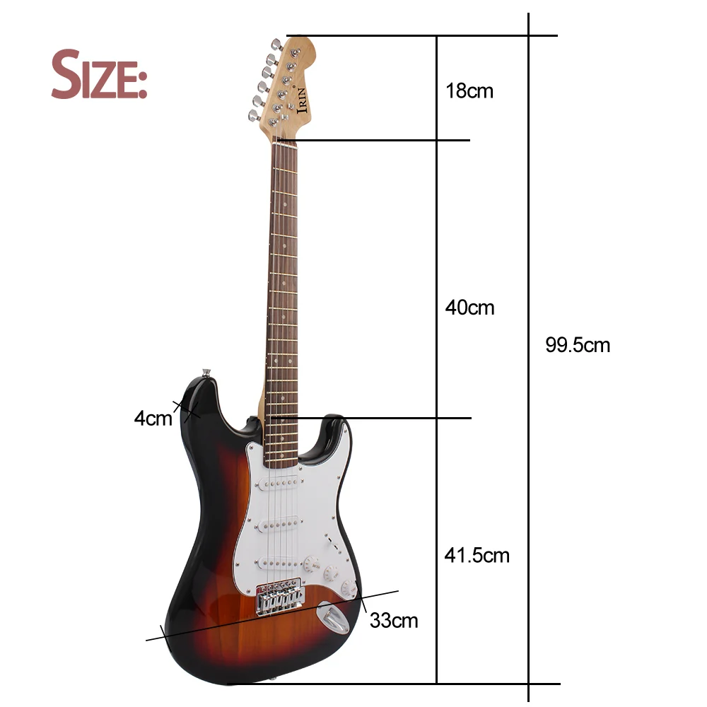 IRIN 6 String Electric Guitar 39 Inch 21 Frets Basswood Body Electric Guitar Guitarra With Bag Amp Capo Guitar Parts Accessories IRIN 6 String Electric Guitar 39 Inch 21 Frets Basswood Body Electric Guitar Guitarra With Bag Amp Capo Guitar Parts Accessories