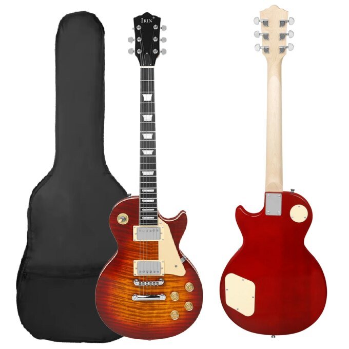 IRIN 6 Strings Tiger Patterned Red  Electric Guitar 39 Inch Solid Full-size Electric Guitar Starter Kit Includes Amplifier Bag - Image 2