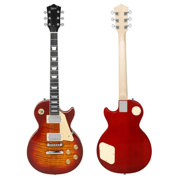 IRIN 6 Strings Tiger Patterned Red  Electric Guitar 39 Inch Solid Full-size Electric Guitar Starter Kit Includes Amplifier Bag - Image 4