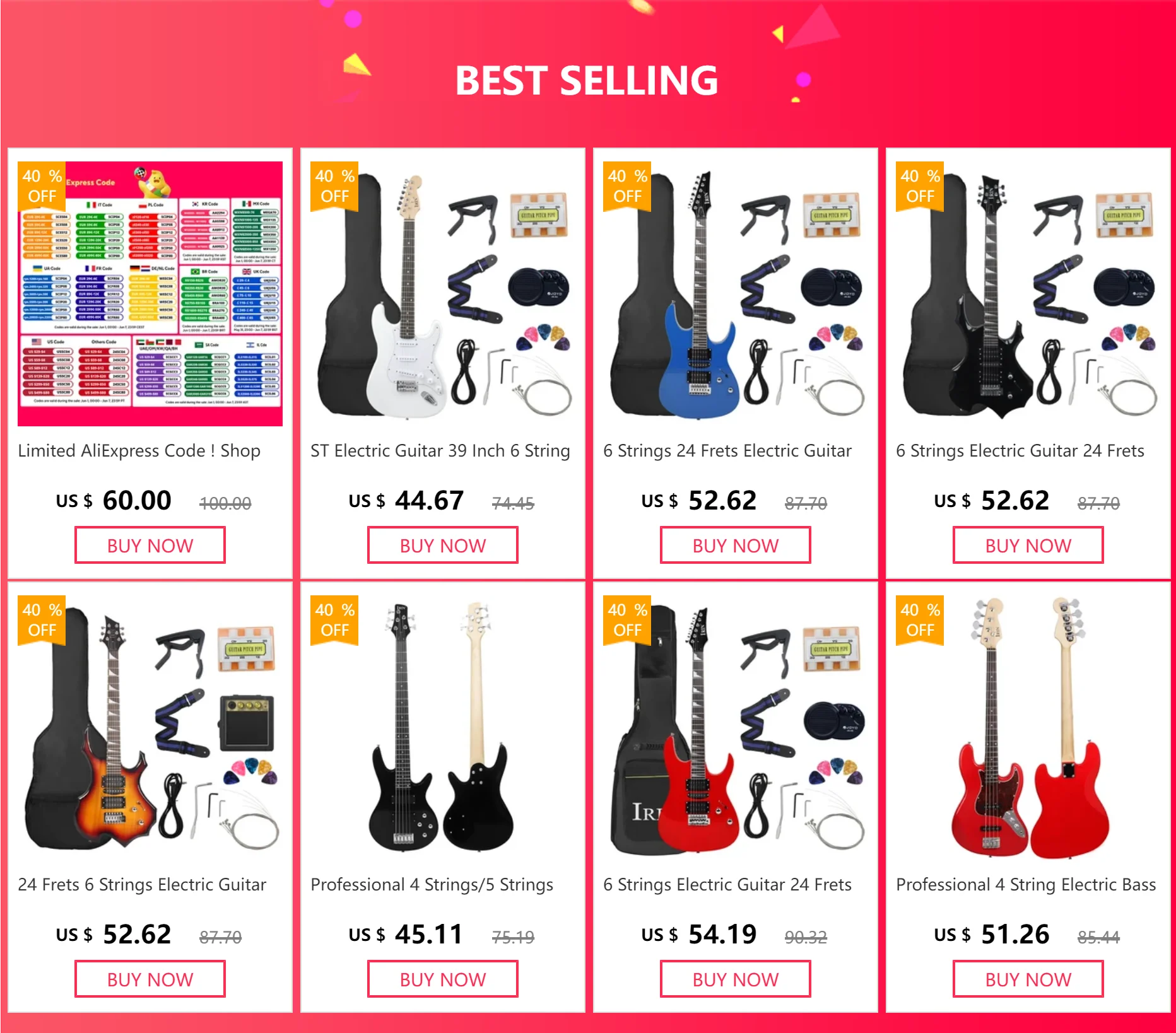 6 Strings 24 Frets Electric Guitar Maple Body Electric Guitar Guitarra With Bag Speaker Necessary Guitar Parts & Accessories
