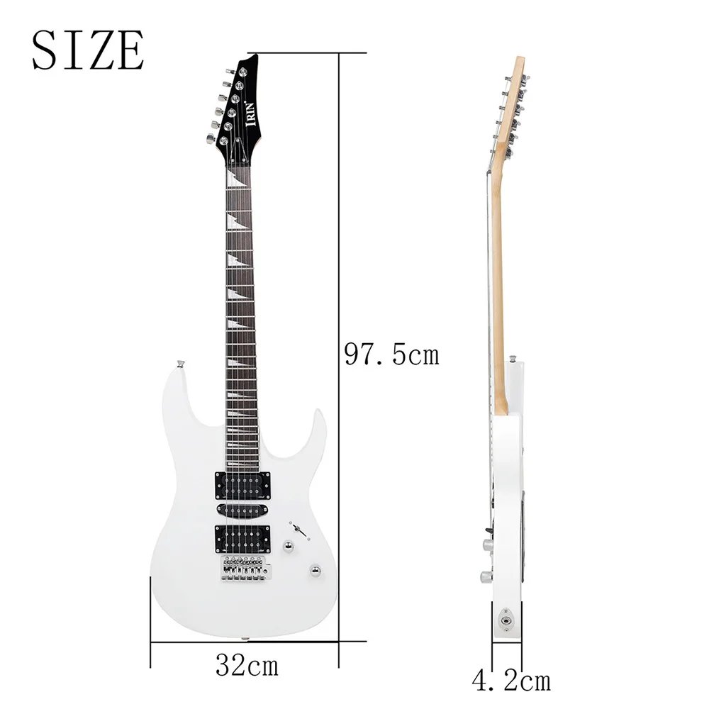IRIN 6 Strings Electric Guitar 24 Frets Maple Body Neck Electric Guitarra With Bag Amp Capo Necessary Guitar Parts Accessories IRIN 6 Strings Electric Guitar 24 Frets Maple Body Neck Electric Guitarra With Bag Amp Capo Necessary Guitar Parts Accessories