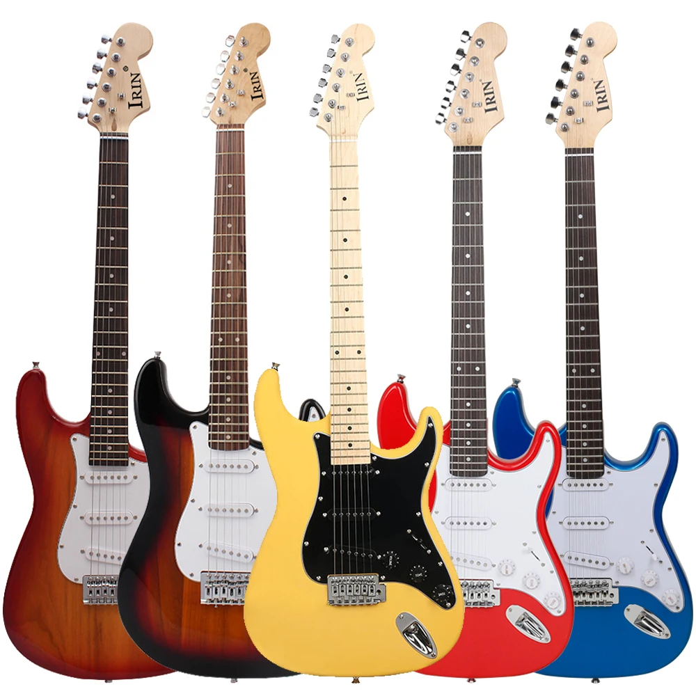 IRIN ST Electric Guitar 6 String 39 Inch 21 Frets Basswood Body Electric Guitar Guitarra With Speaker Guitar Parts & Accessories IRIN ST Electric Guitar 6 String 39 Inch 21 Frets Basswood Body Electric Guitar Guitarra With Speaker Guitar Parts & Accessories