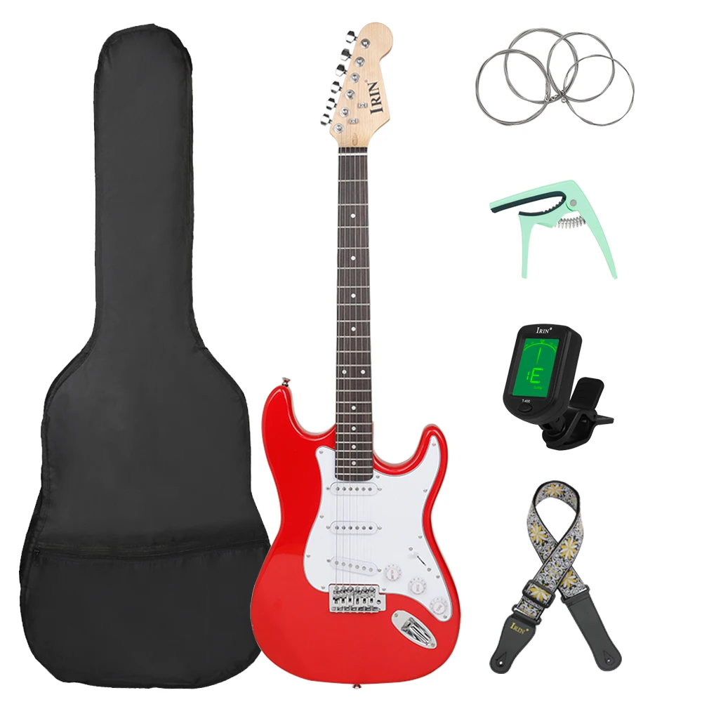 IRIN ST Electric Guitar 6 String 39 Inch 21 Frets Basswood Body Electric Guitar Guitarra With Speaker Guitar Parts & Accessories IRIN ST Electric Guitar 6 String 39 Inch 21 Frets Basswood Body Electric Guitar Guitarra With Speaker Guitar Parts & Accessories