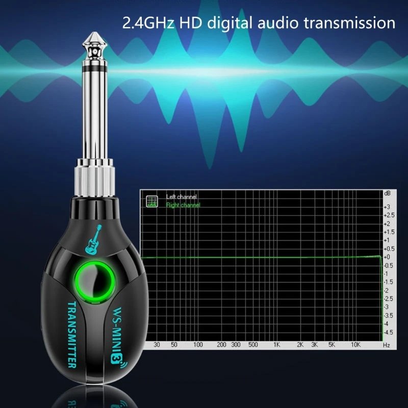 Wireless Guitar System Rechargeable Sound Wireless Transmitter Receiver for Guitar Violin Keyboard Electric Instrument 69HD