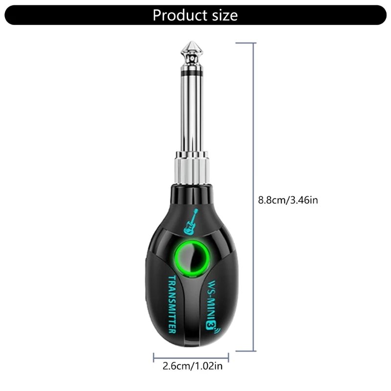 Wireless Guitar System Rechargeable Sound Wireless Transmitter Receiver for Guitar Violin Keyboard Electric Instrument 69HD
