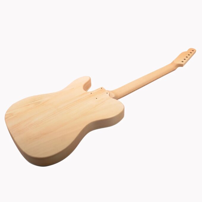 RSW-DIY Electric Guitar Kit with Semi Hollow Basswood Body, Maple Neck and Fingerboard, 22 Frets - Image 2