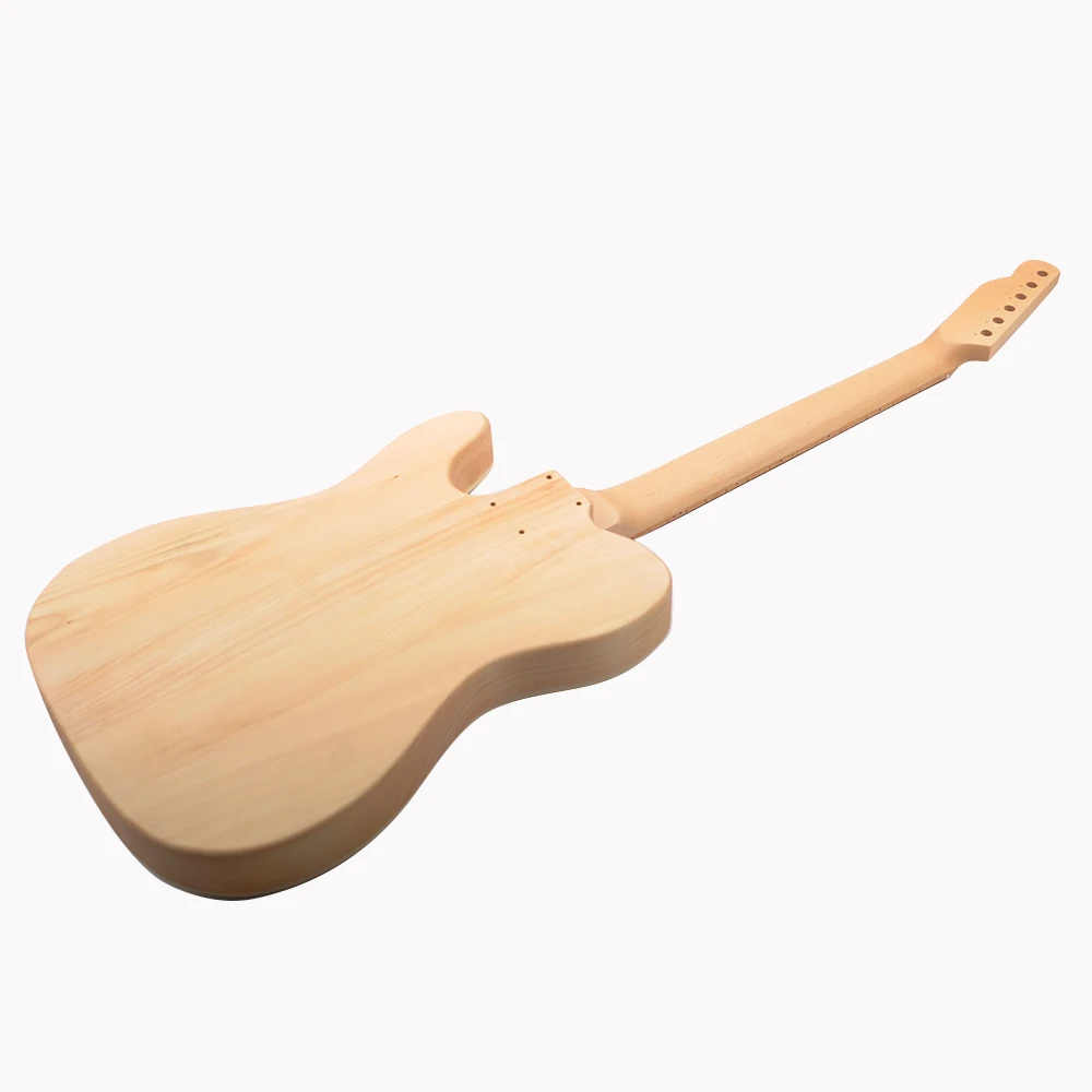 RSW-DIY Electric Guitar Kit with Semi Hollow Basswood Body, Maple Neck and Fingerboard, 22 Frets