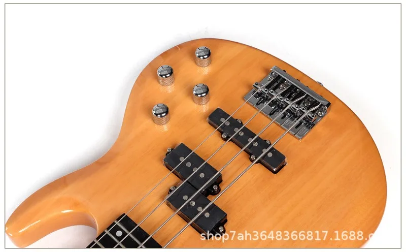 Electric Guitar Bass Four Strings White Wood Professional Performance Rock Musical String Instrument Rosewood Fingerboard Guitar