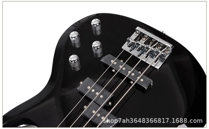 Electric Guitar Bass Four Strings White Wood Professional Performance Rock Musical String Instrument Rosewood Fingerboard Guitar