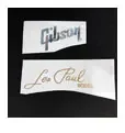 3 Pcs Metal Guitar Decal Sticker Headstock Logo Selfadhesive Silver