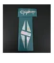 3 Pcs Metal Guitar Decal Sticker Headstock Logo Selfadhesive Silver