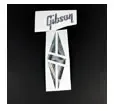 3 Pcs Metal Guitar Decal Sticker Headstock Logo Selfadhesive Silver