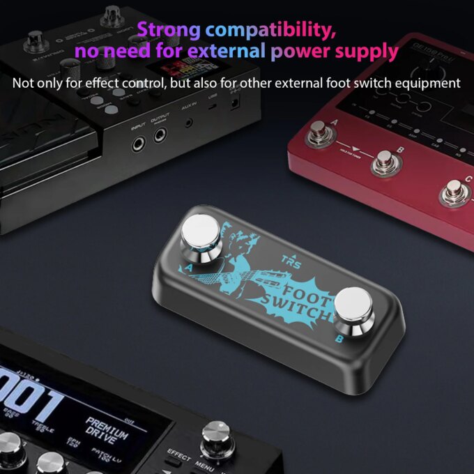 Effects Controller Pedals A B Channel Dual Footswitch 6.35mm Stereo Input Plug Play for Comprehensive Effect Controller - Image 3