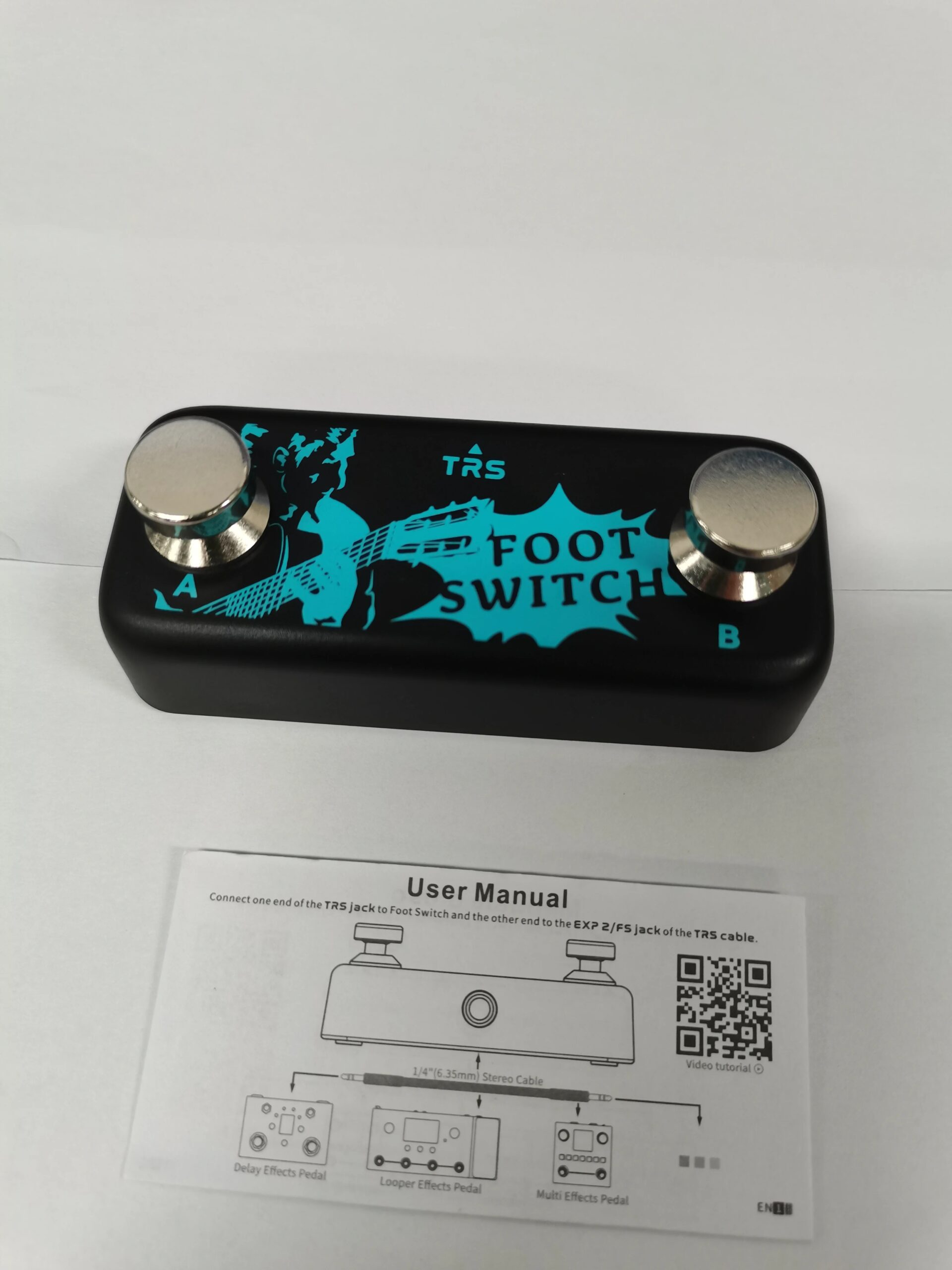 Effects Controller Pedals A B Channel Dual Footswitch 6.35mm Stereo Input Plug Play for Comprehensive Effect Controller