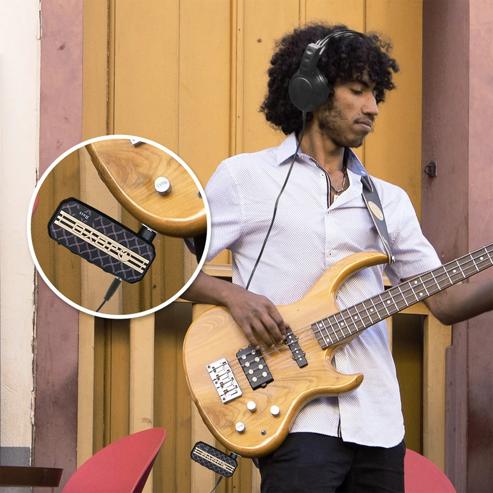 JOYO JA-03 Portable Bass Guitar Amplifier Mini Headphone Amplifier 6 Sound Effects Electric Guitar Amplifier Guitar Accessories