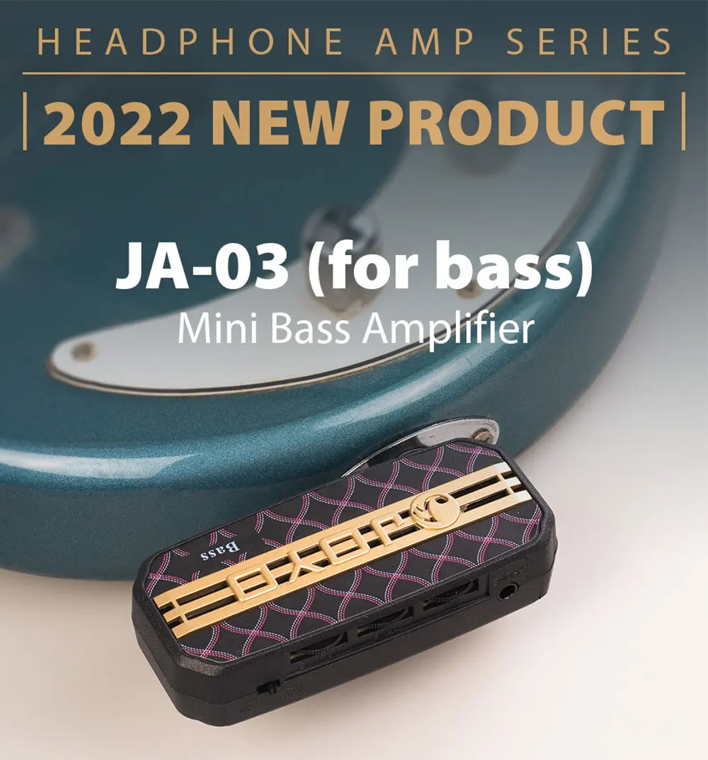 JOYO JA-03 Portable Bass Guitar Amplifier Mini Headphone Amplifier 6 Sound Effects Electric Guitar Amplifier Guitar Accessories