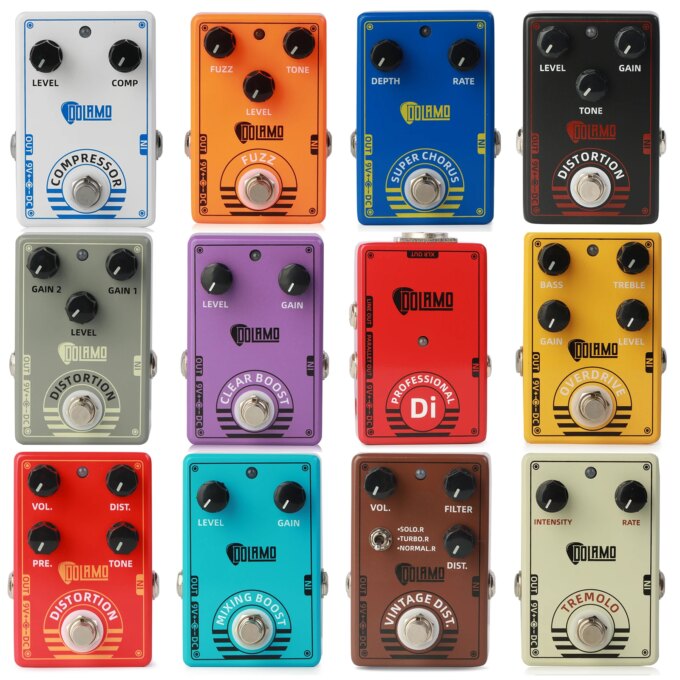 Dolamo Compressor Fuzz Chorus Distortion Boost Overdrive Tremolo Delay Phase Reverb Guitar Effect Pedal