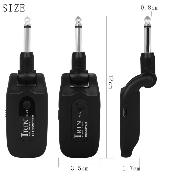 IRIN IN-30 Wireless Guitar Transmitter and Receiver 2.4G Digital Electric Guitar Wireless System For Guitar Bass Amplifier - Image 4
