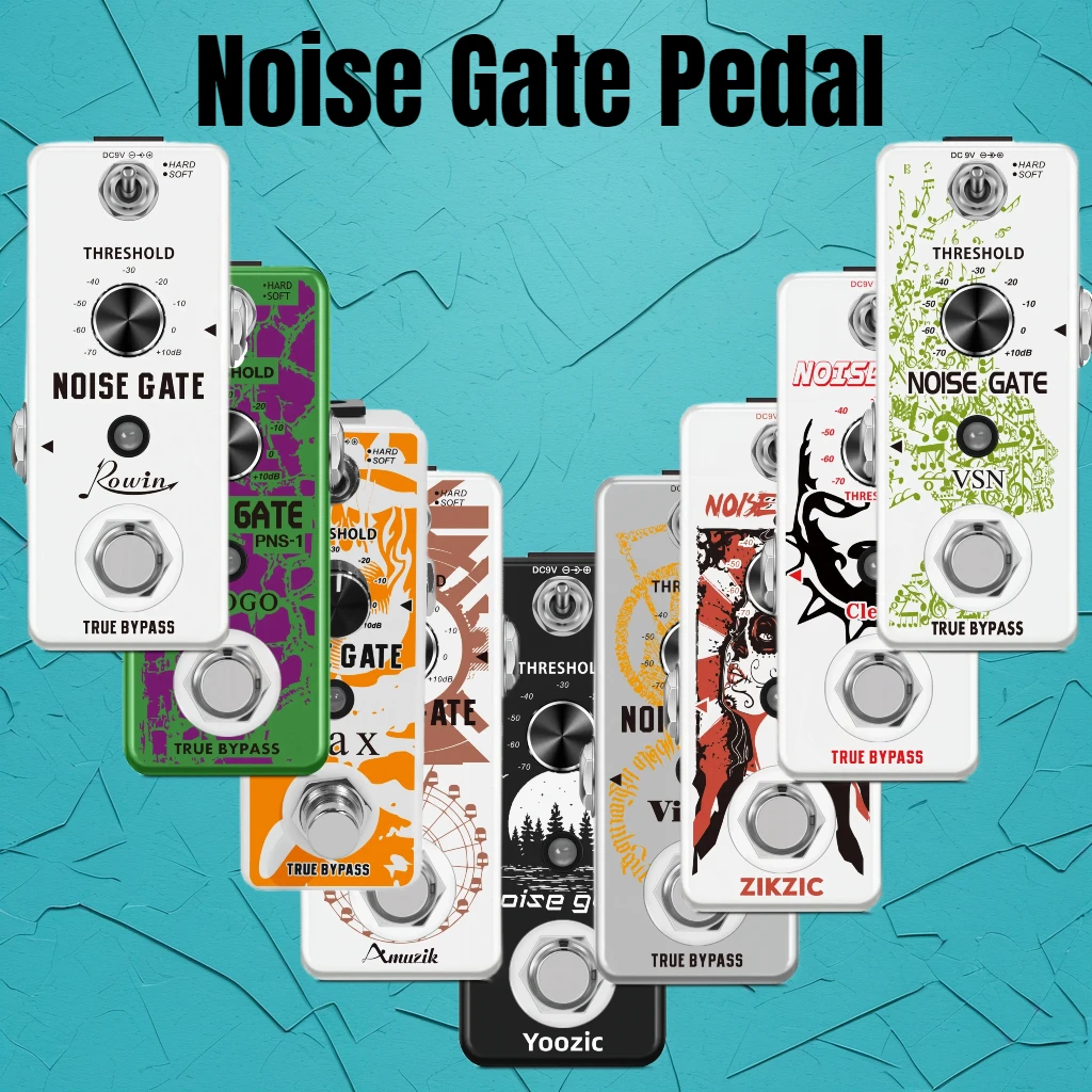 Amuzik Guitar Pedals Effects Phaser Overdrive Distortion Delay Octpus COMPRESSOR Blues EQ Equalizer Chorus Fuzz Noise Gate