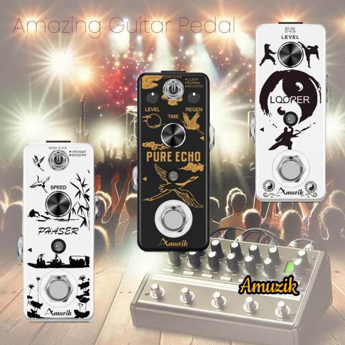 Amuzik Guitar Pedals Effects Phaser Overdrive Distortion Delay Octpus COMPRESSOR Blues EQ Equalizer Chorus Fuzz Noise Gate - Image 5