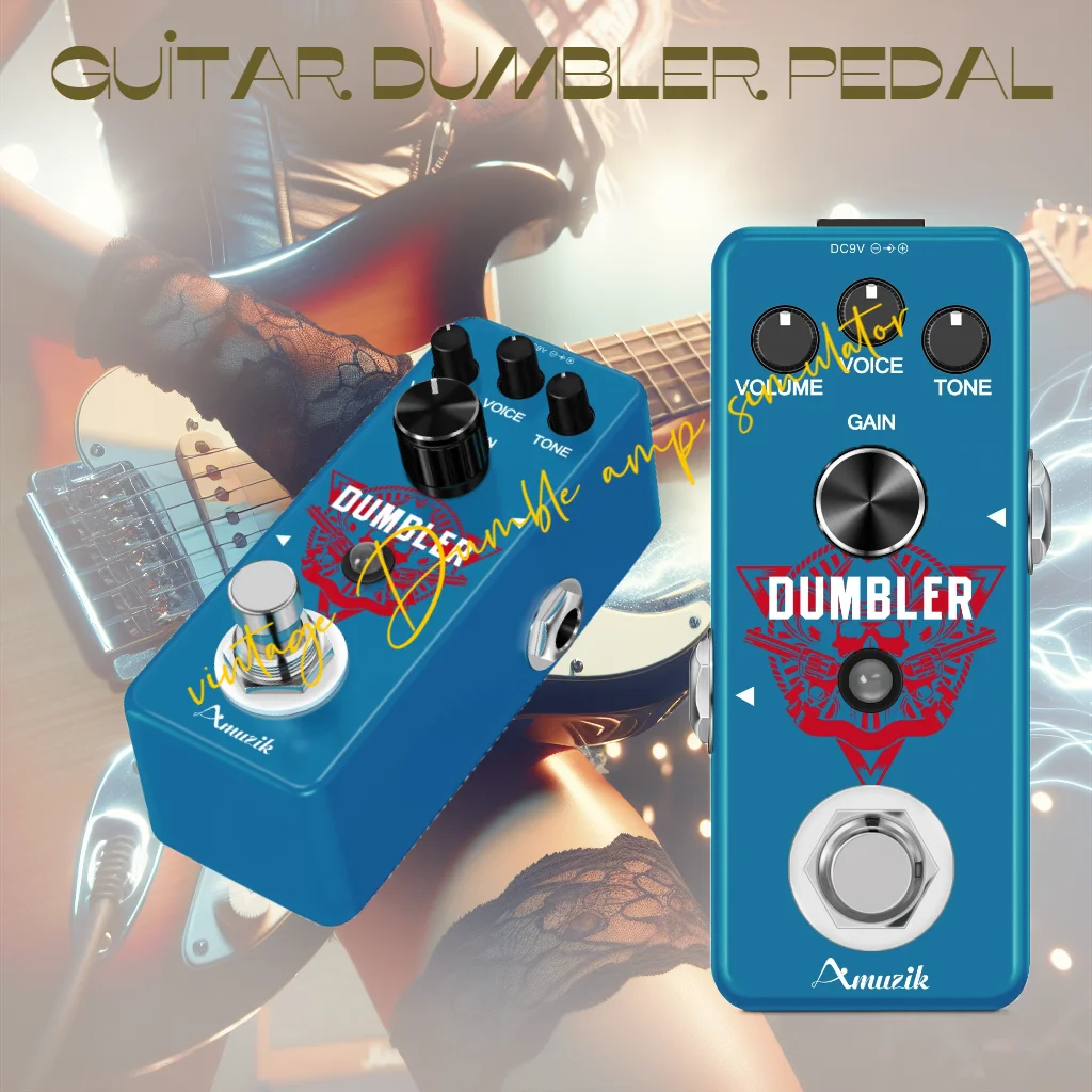 Amuzik Guitar Pedals Effects Phaser Overdrive Distortion Delay Octpus COMPRESSOR Blues EQ Equalizer Chorus Fuzz Noise Gate