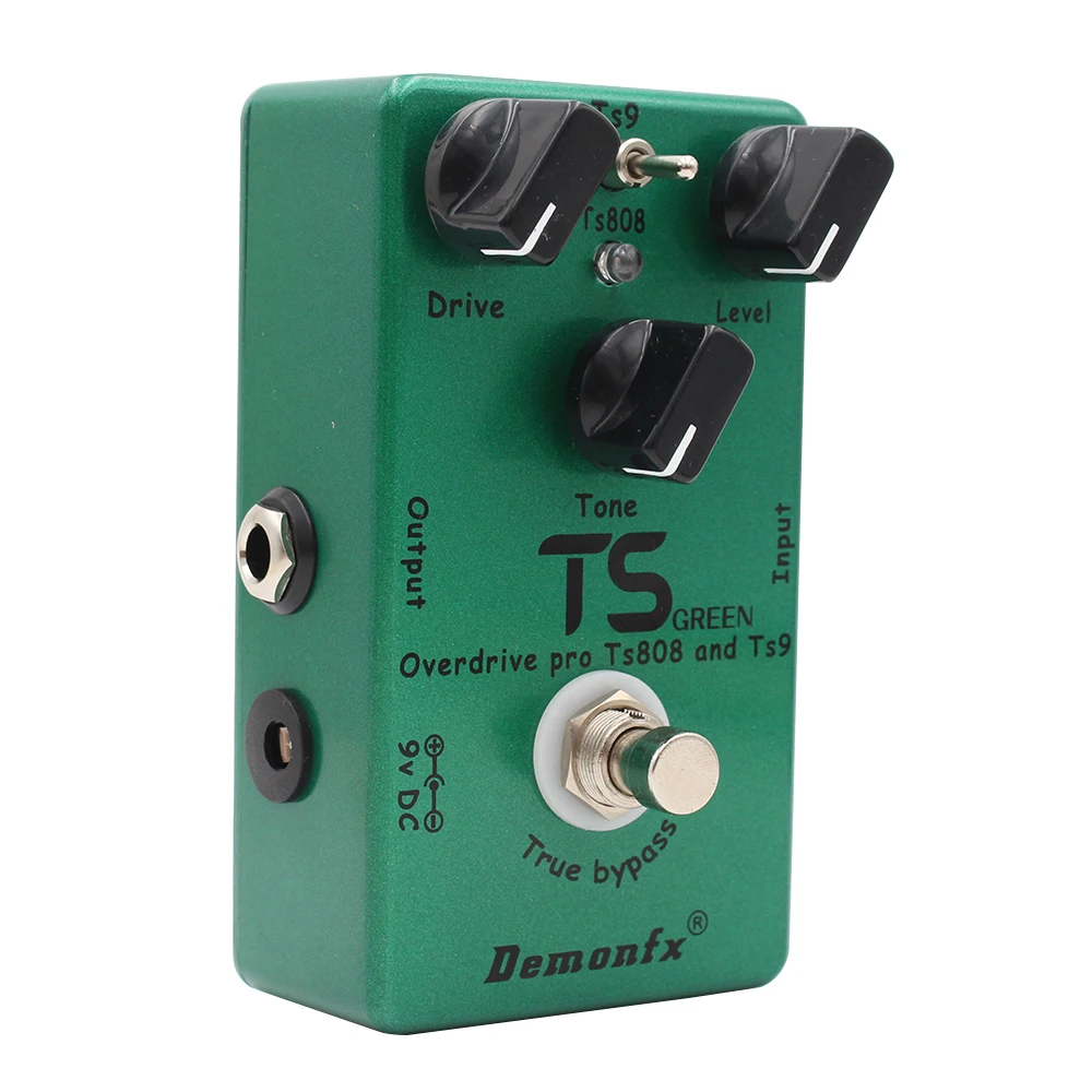 Demonfx TS GREEN High Quality Combine TS9 And TS808 Overdrive Booster Guitar Effect Pedal Hole Device