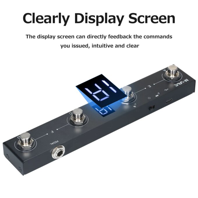 M-VAVE Chocolate BT Wireless MIDI Controller Rechargeable 4 Buttons Portable MIDI Foot Controller Pedal APP Control 2024 - Image 4