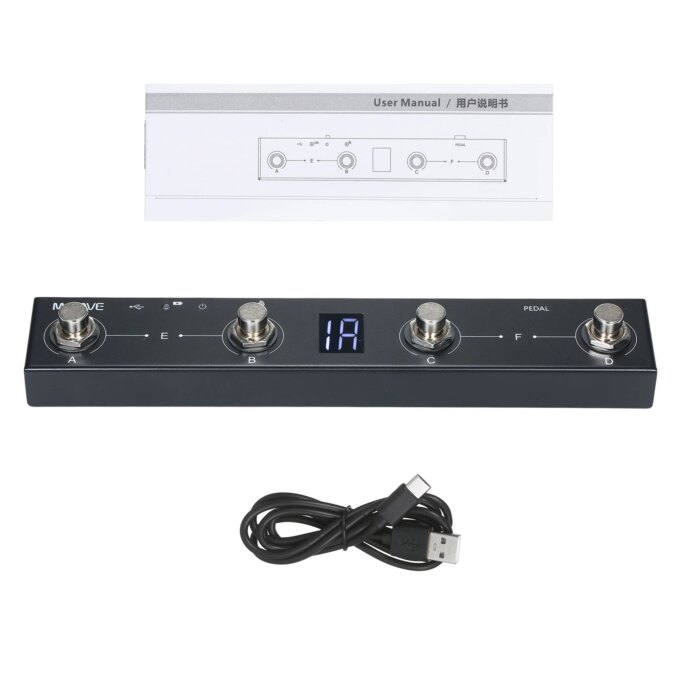 M-VAVE Chocolate BT Wireless MIDI Controller Rechargeable 4 Buttons Portable MIDI Foot Controller Pedal APP Control 2024 - Image 6