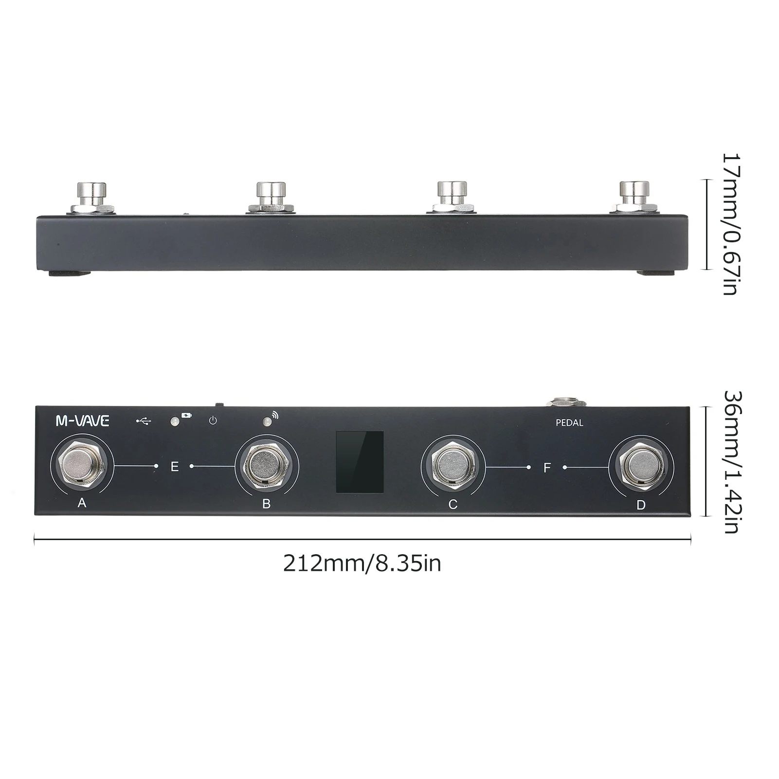 M-VAVE Chocolate BT Wireless MIDI Controller Rechargeable 4 Buttons Portable MIDI Foot Controller Pedal APP Control 2024