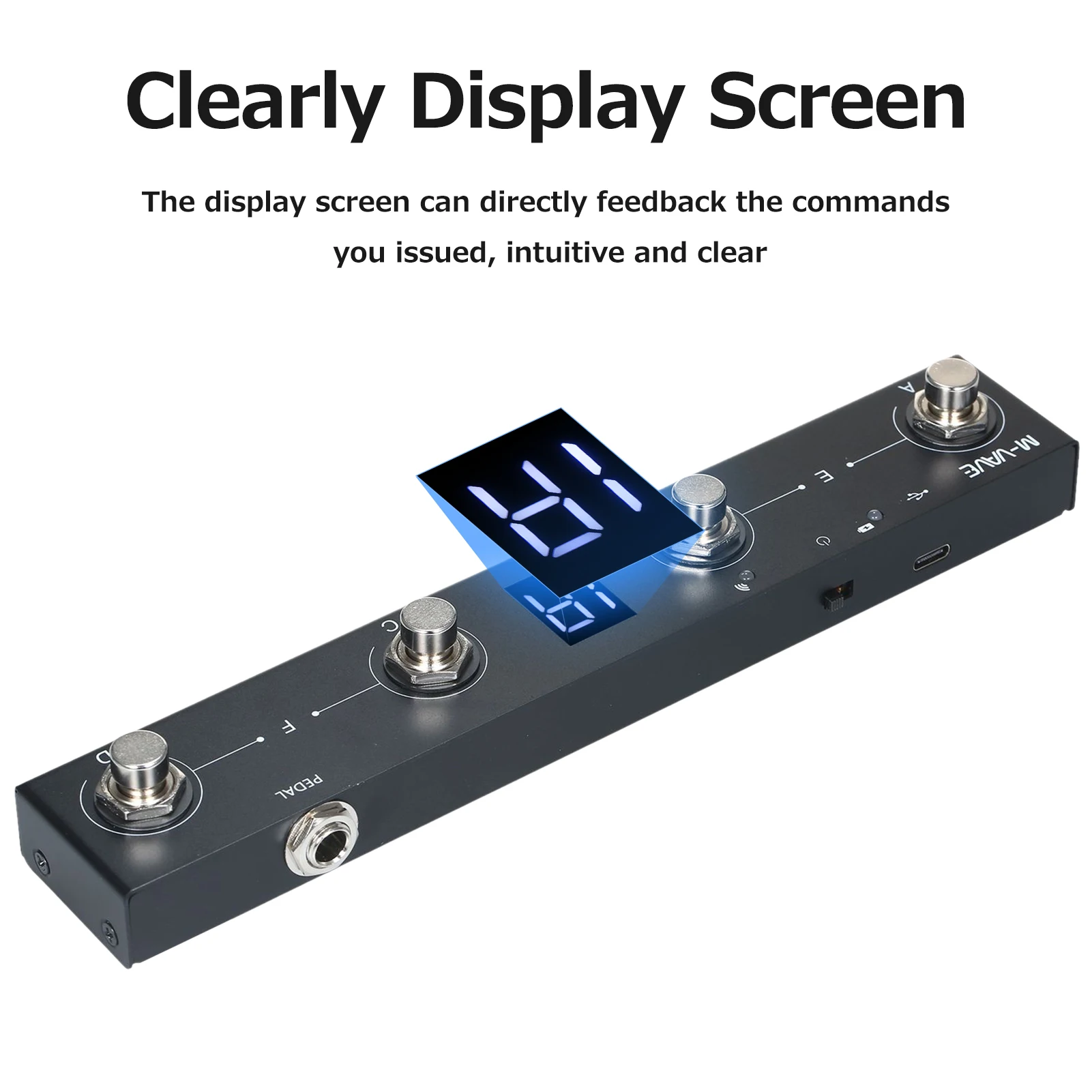 M-VAVE Chocolate BT Wireless MIDI Controller Rechargeable 4 Buttons Portable MIDI Foot Controller Pedal APP Control 2024