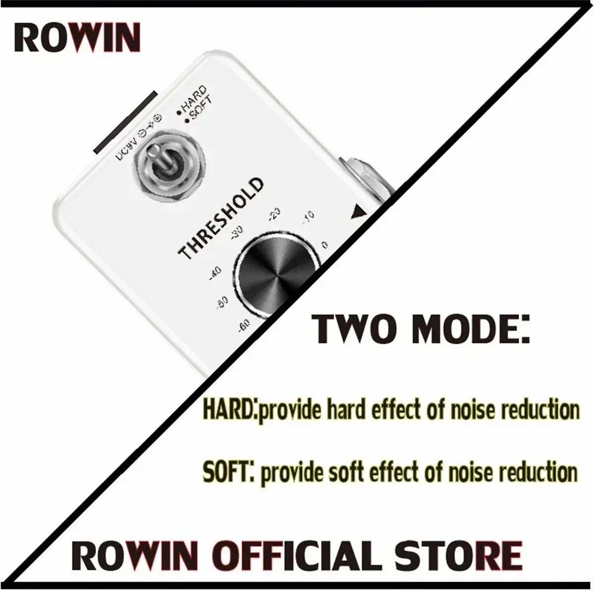 Rowin Noise Gate Guitar Pedal Guitar Effect Pedals Noise Suppression Effects For Electric Guitar Hard Soft 2 Modes