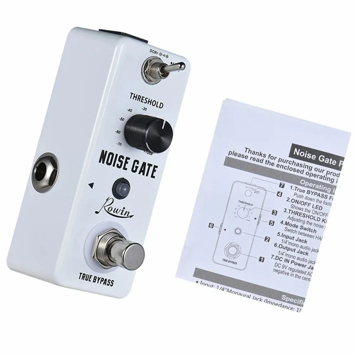 Rowin Noise Gate Guitar Pedal Guitar Effect Pedals Noise Suppression Effects For Electric Guitar Hard Soft 2 Modes