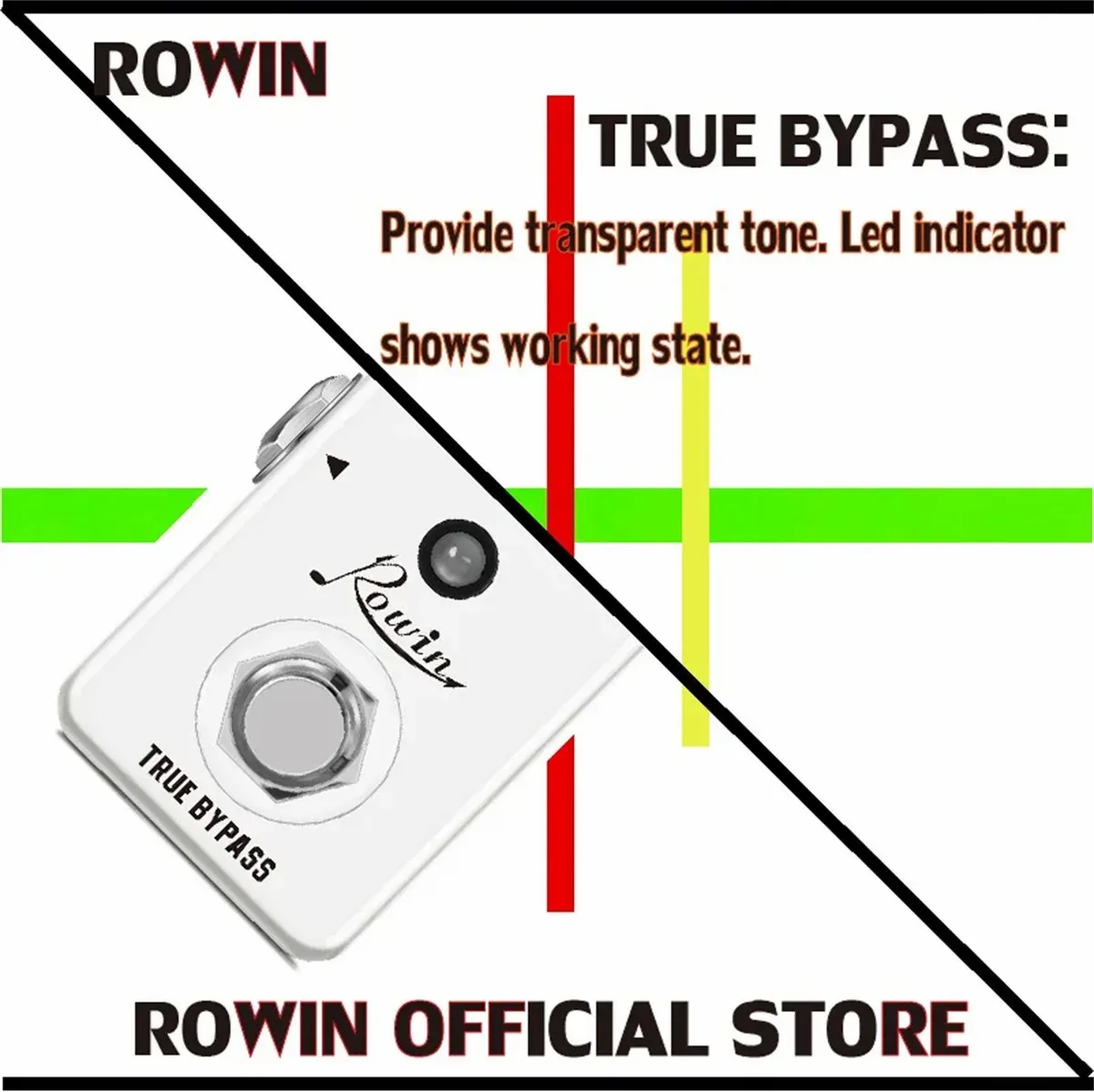 Rowin Noise Gate Guitar Pedal Guitar Effect Pedals Noise Suppression Effects For Electric Guitar Hard Soft 2 Modes