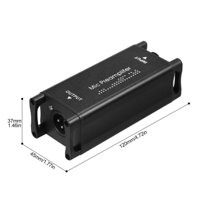 Mic Activator Ultra-Clean Gain Microphone Preamplifier Audio Booster for Studio orHome Recording Livestream Broadcast - Image 6
