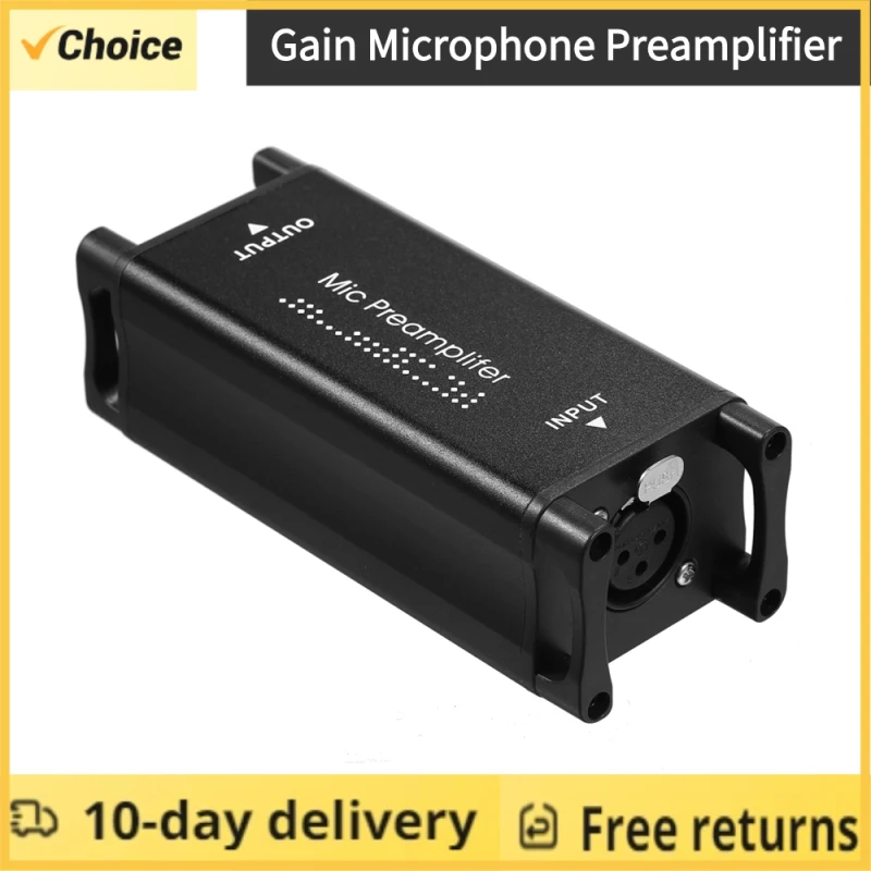 Mic Activator Ultra-Clean Gain Microphone Preamplifier Audio Booster for Studio orHome Recording Livestream Broadcast