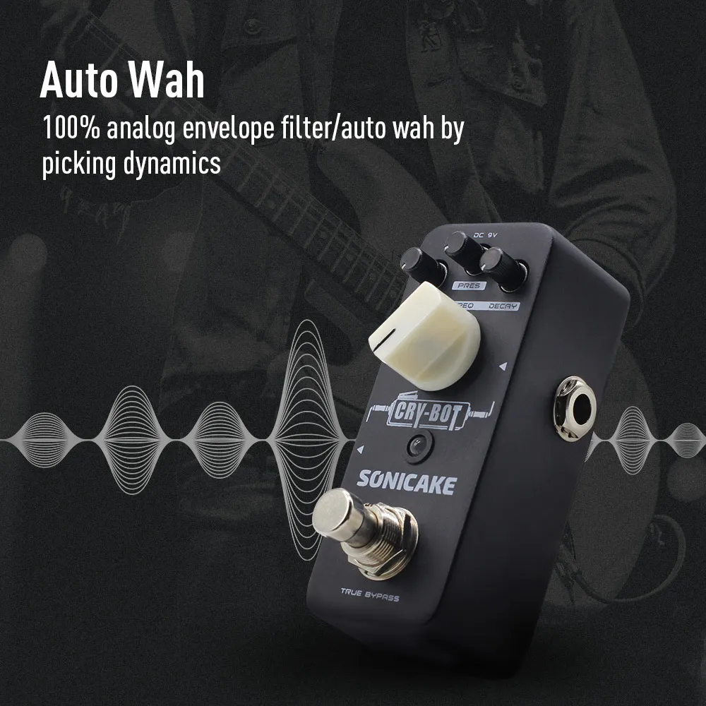 SONICAKE Cry-Bot Auto Wah Envelope Filter Funky Bass Guitar Effects Pedal QSS-07