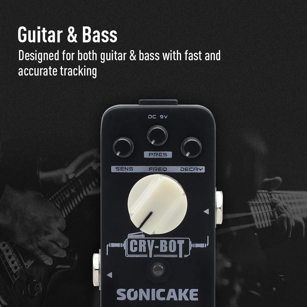SONICAKE Cry-Bot Auto Wah Envelope Filter Funky Bass Guitar Effects Pedal QSS-07