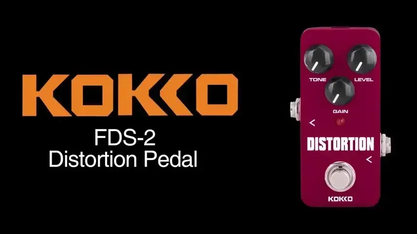 Kokko FDS-2 Distortion Electric Guitar Effects Pedal Two-Stage Distortion Connection Effect True Bypass Pedal Guitar Accessories