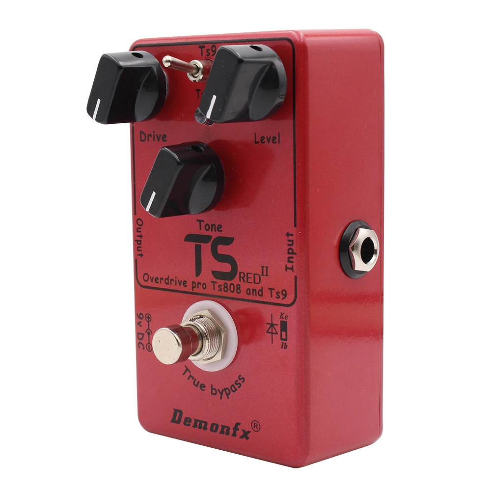 High Quality NEW Demonfx TS RED II TS GREEN  Combine TS9 And TS808 Overdrive Booster Guitar Effect Pedal Hole Device