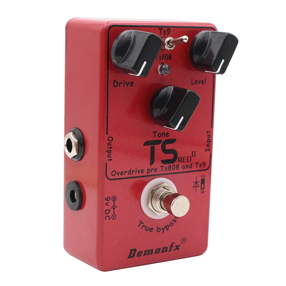 High Quality NEW Demonfx TS RED II TS GREEN  Combine TS9 And TS808 Overdrive Booster Guitar Effect Pedal Hole Device
