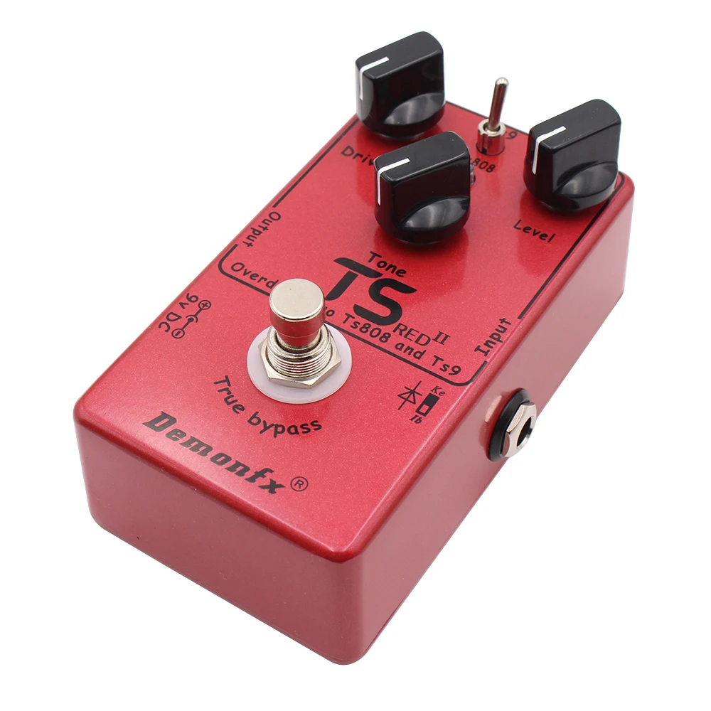 High Quality NEW Demonfx TS RED II TS GREEN  Combine TS9 And TS808 Overdrive Booster Guitar Effect Pedal Hole Device