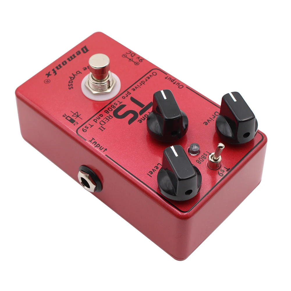 High Quality NEW Demonfx TS RED II TS GREEN  Combine TS9 And TS808 Overdrive Booster Guitar Effect Pedal Hole Device