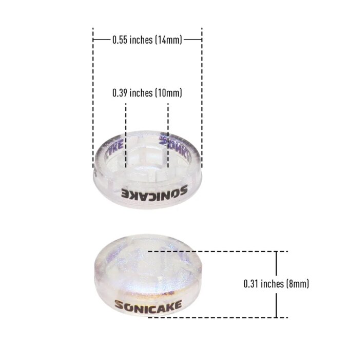 SONICAKE Footswitch Toppers Transparent Clear Cap For Guitar Effects Pedal 10mm 20 PCS - Image 2