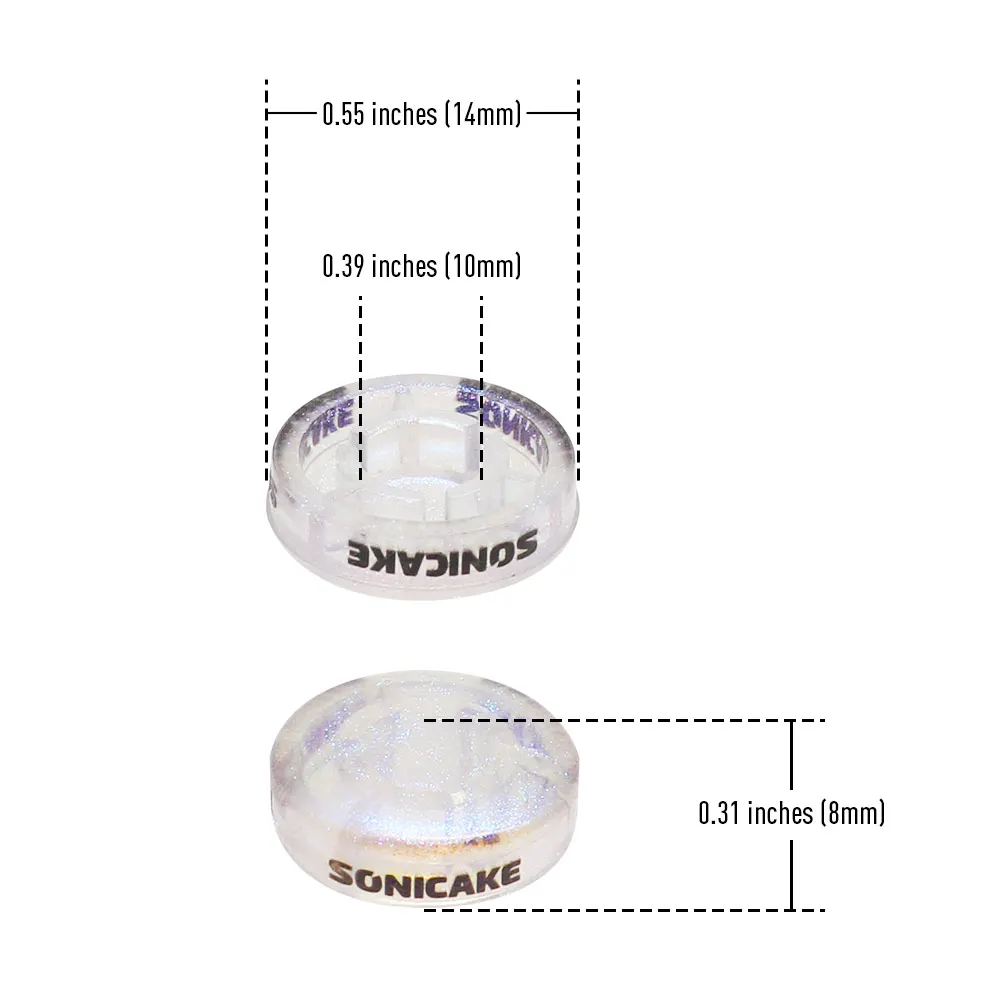 SONICAKE Footswitch Toppers Transparent Clear Cap For Guitar Effects Pedal 10mm 20 PCS SONICAKE Footswitch Toppers Transparent Clear Cap For Guitar Effects Pedal 10mm 20 PCS